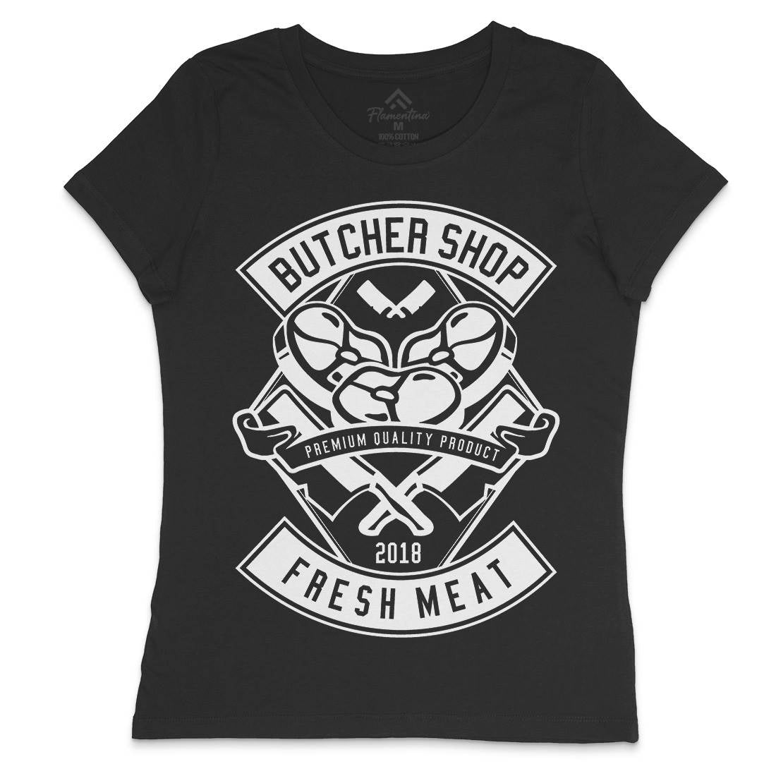 Butcher Womens Crew Neck T-Shirt Food B510