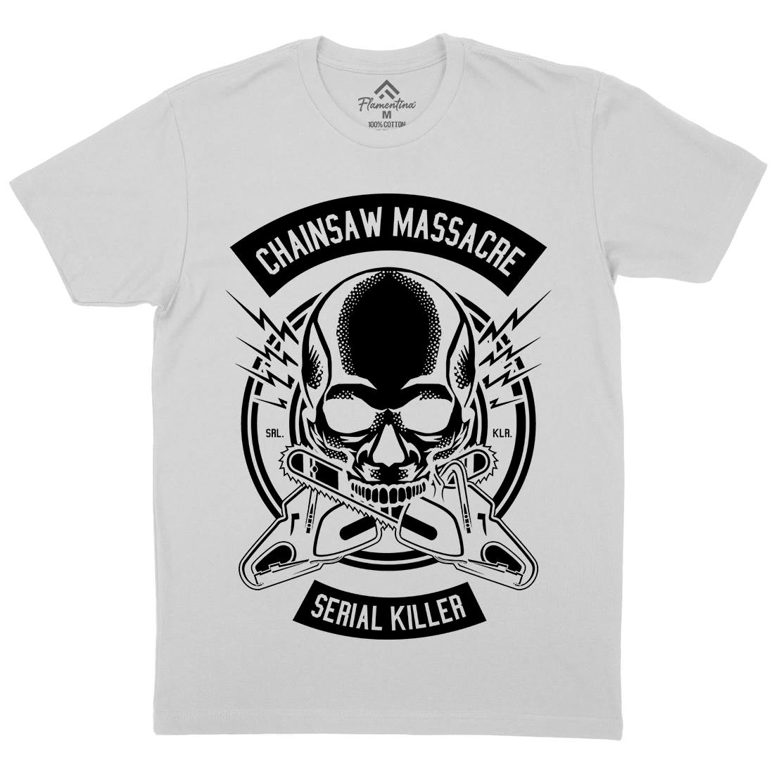 Chainsaw Massacre Mens Crew Neck T-Shirt Horror B511