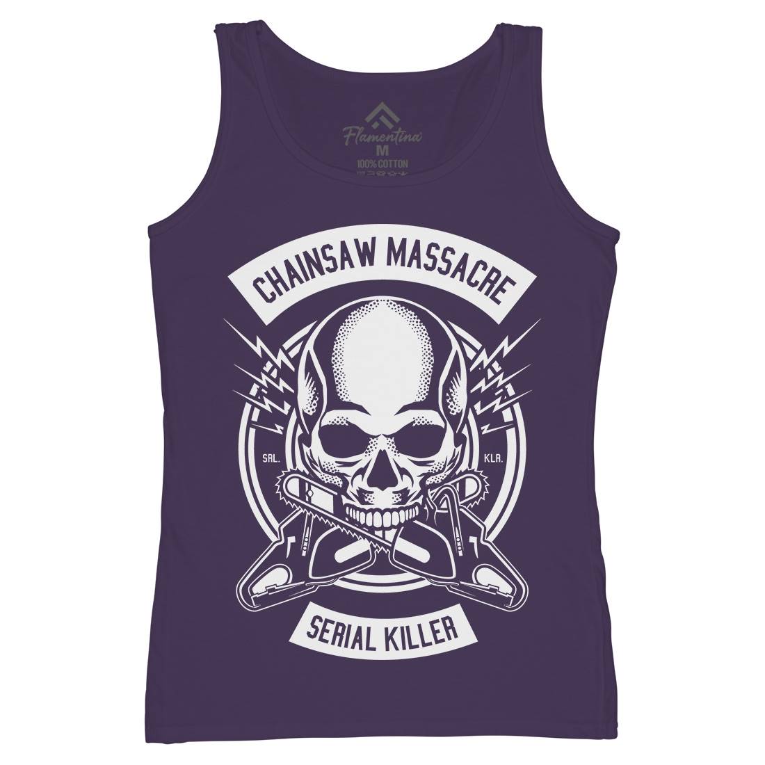 Chainsaw Massacre Womens Organic Tank Top Vest Horror B511