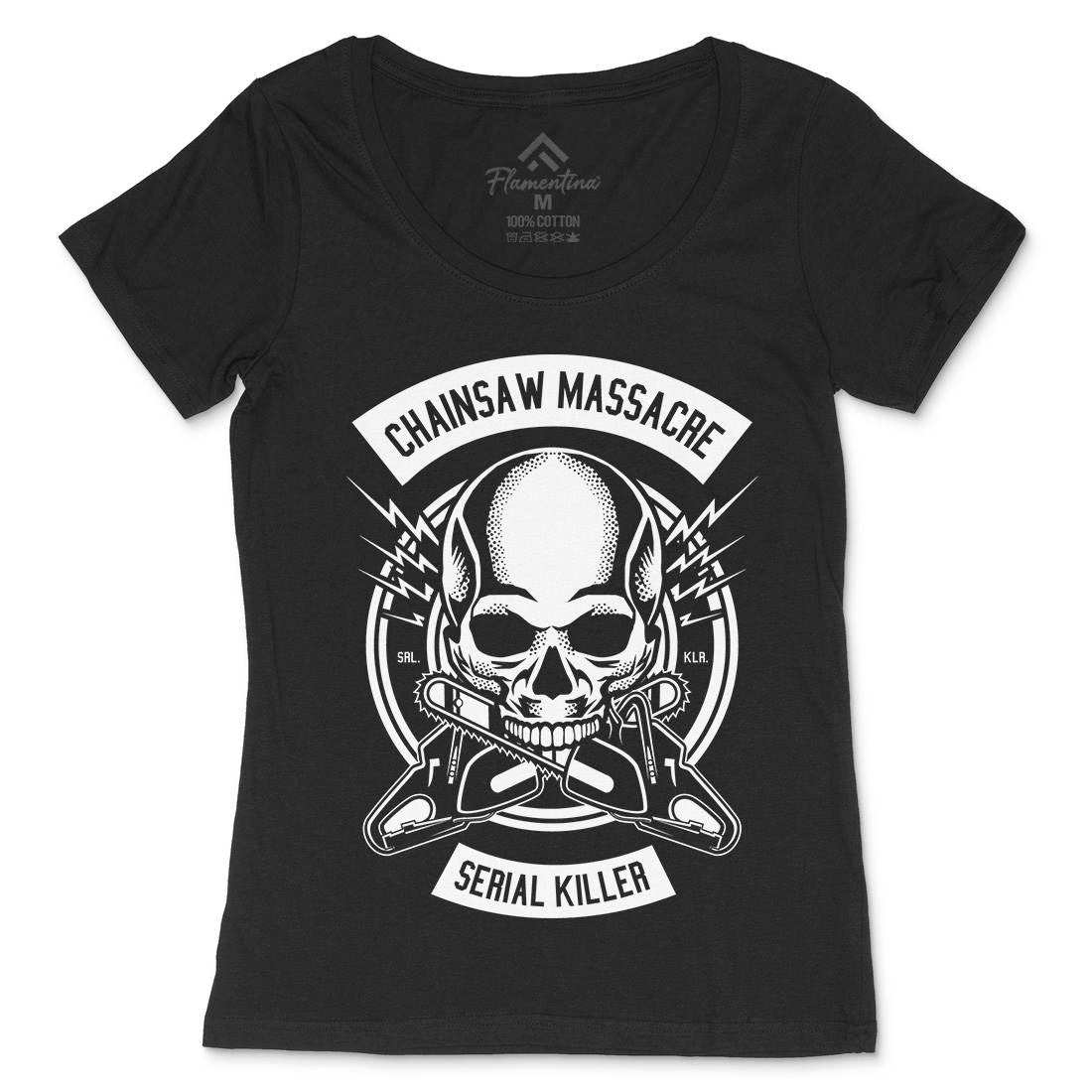 Chainsaw Massacre Womens Scoop Neck T-Shirt Horror B511