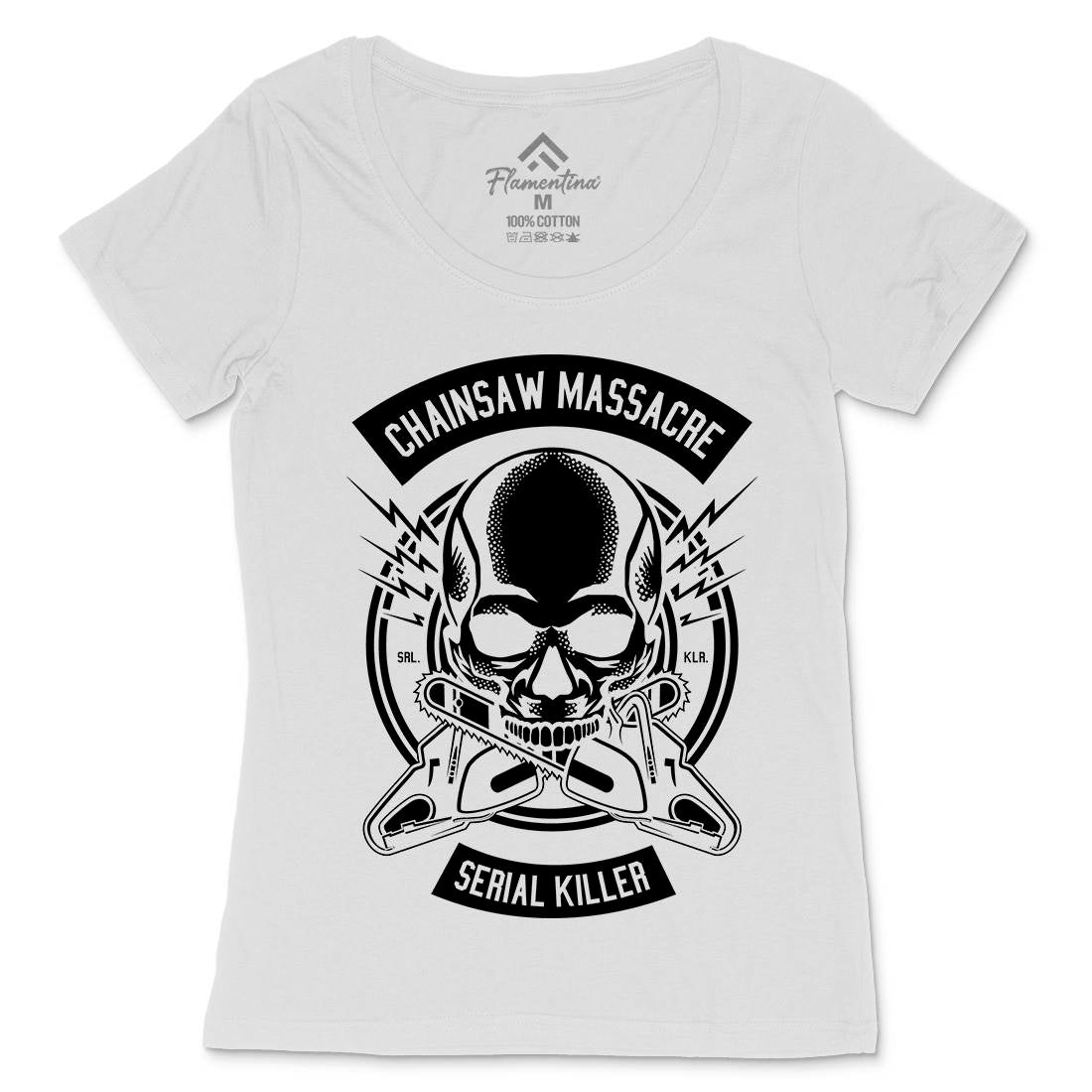 Chainsaw Massacre Womens Scoop Neck T-Shirt Horror B511