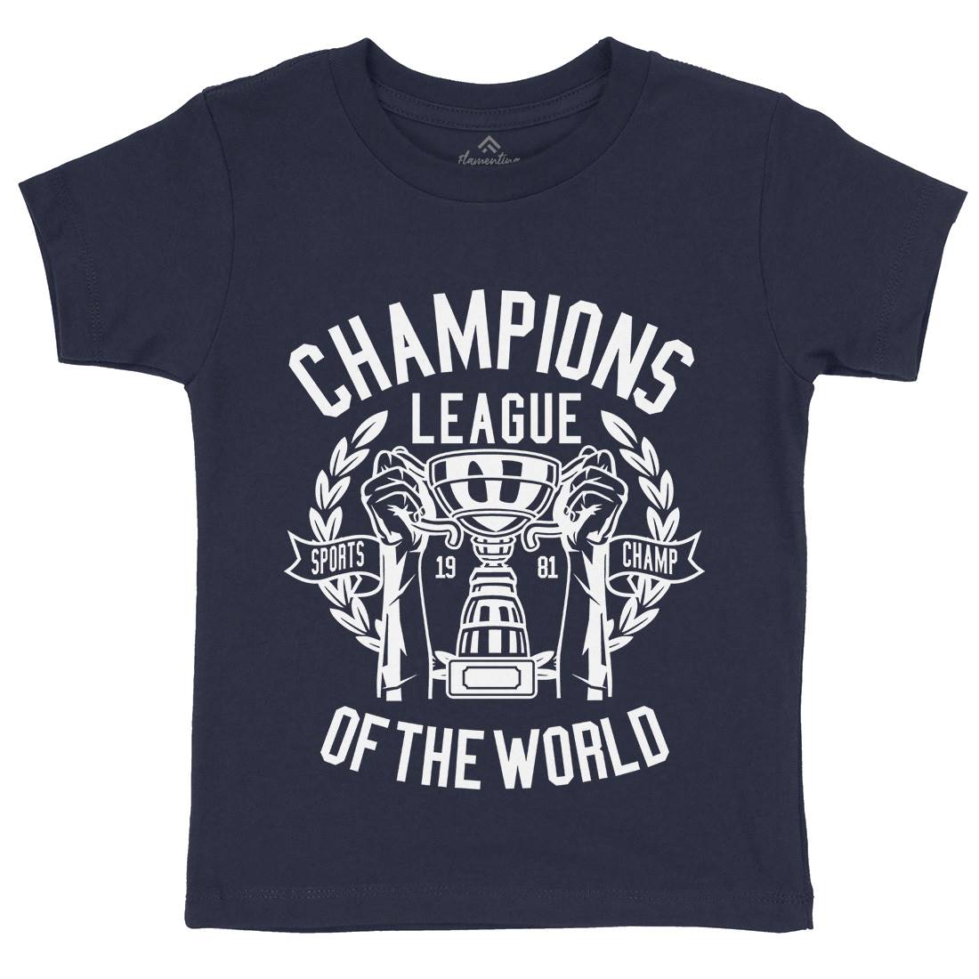 Champions League Kids Organic Crew Neck T-Shirt Sport B512