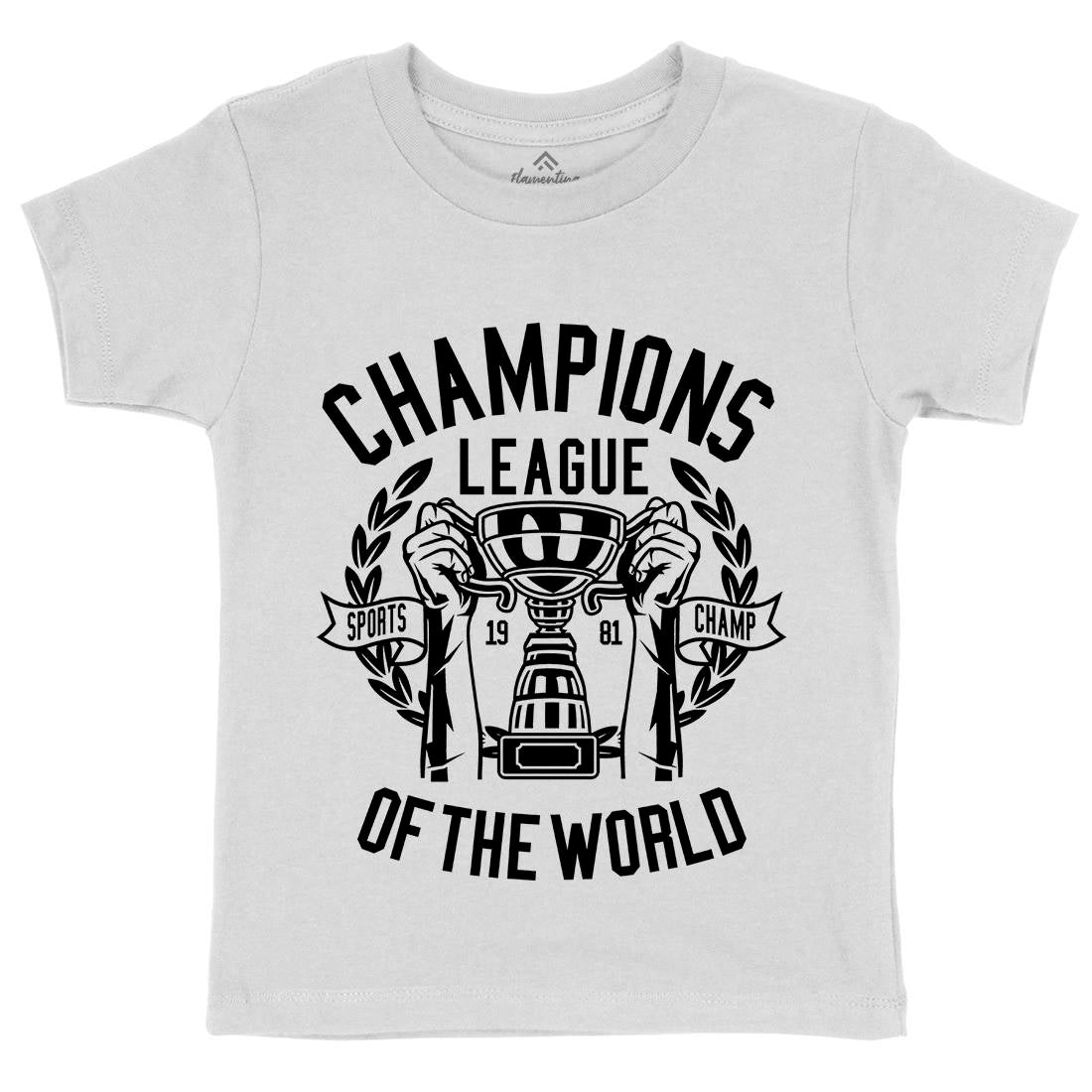 Champions League Kids Organic Crew Neck T-Shirt Sport B512