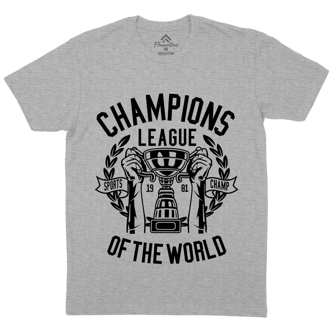 Champions League Mens Organic Crew Neck T-Shirt Sport B512