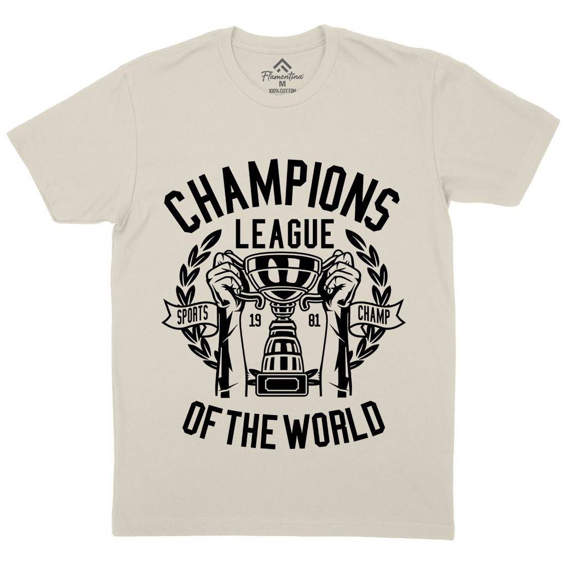 Champions League Mens Organic Crew Neck T-Shirt Sport B512