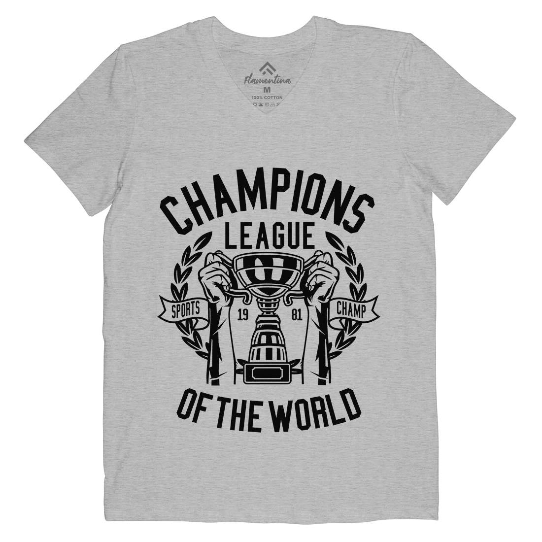Champions League Mens V-Neck T-Shirt Sport B512
