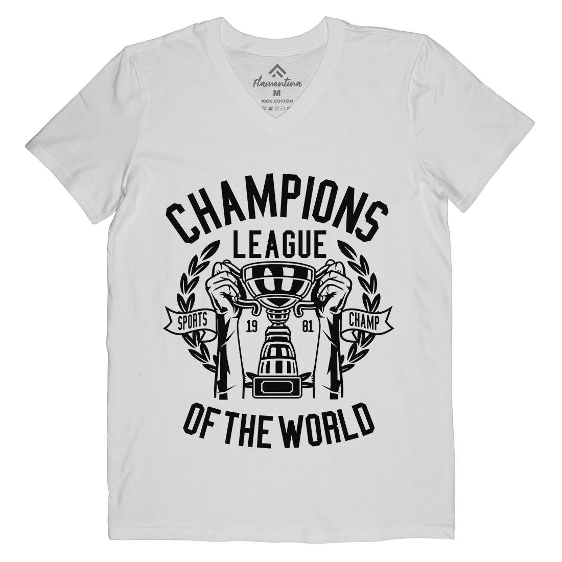 Champions League Mens V-Neck T-Shirt Sport B512