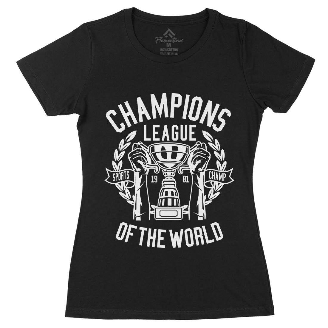 Champions League Womens Organic Crew Neck T-Shirt Sport B512