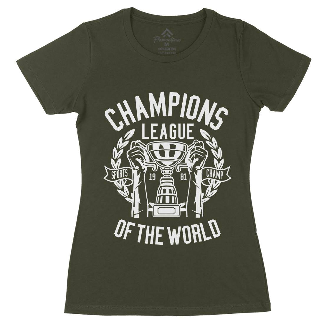 Champions League Womens Organic Crew Neck T-Shirt Sport B512