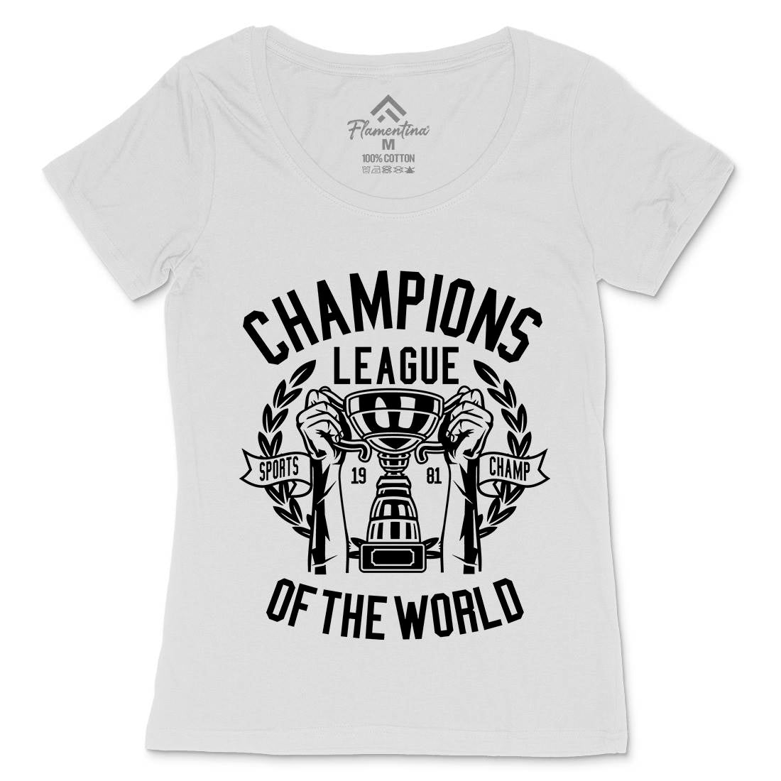 Champions League Womens Scoop Neck T-Shirt Sport B512