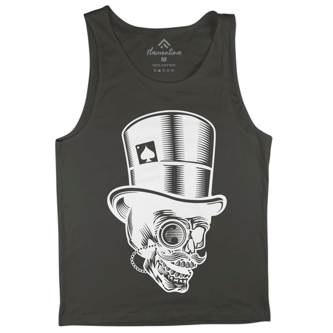 Classic Gentleman Skull Mens Tank Top Vest Horror B513