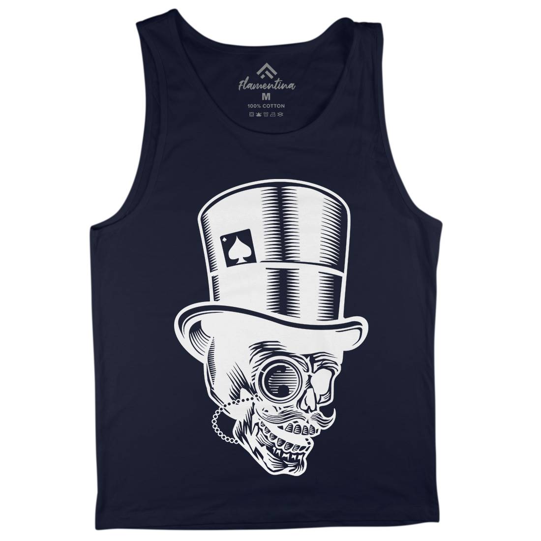 Classic Gentleman Skull Mens Tank Top Vest Horror B513
