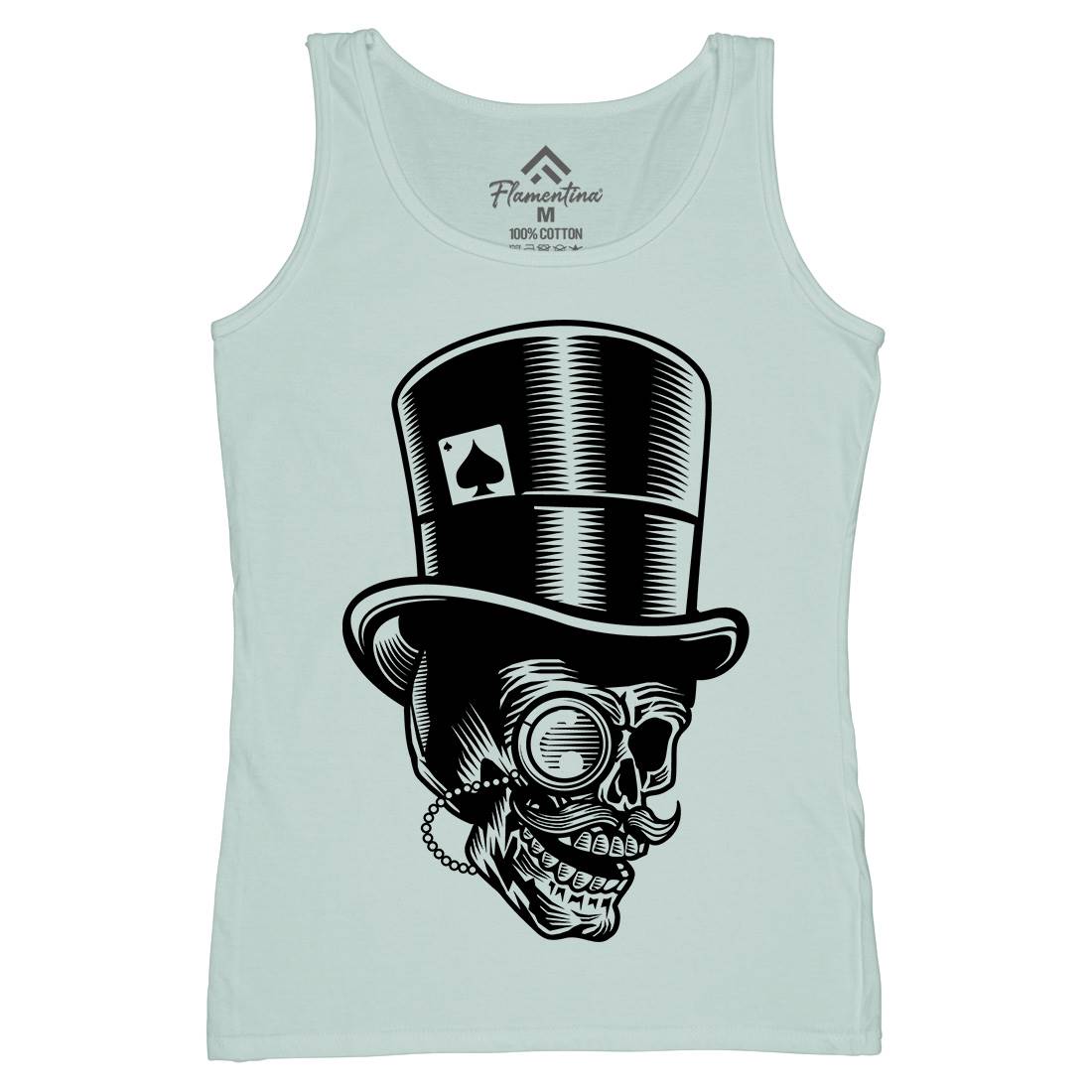 Classic Gentleman Skull Womens Organic Tank Top Vest Horror B513