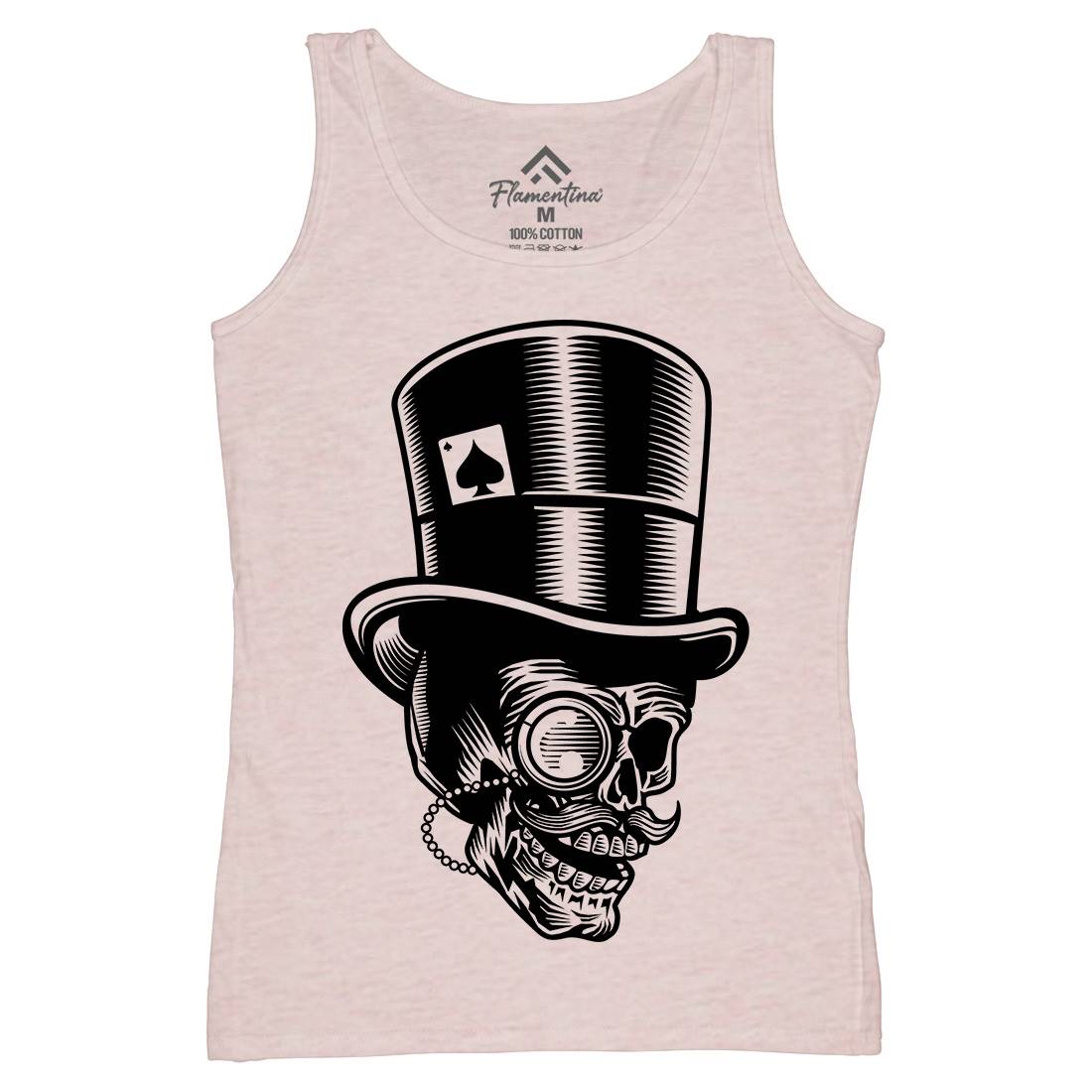 Classic Gentleman Skull Womens Organic Tank Top Vest Horror B513