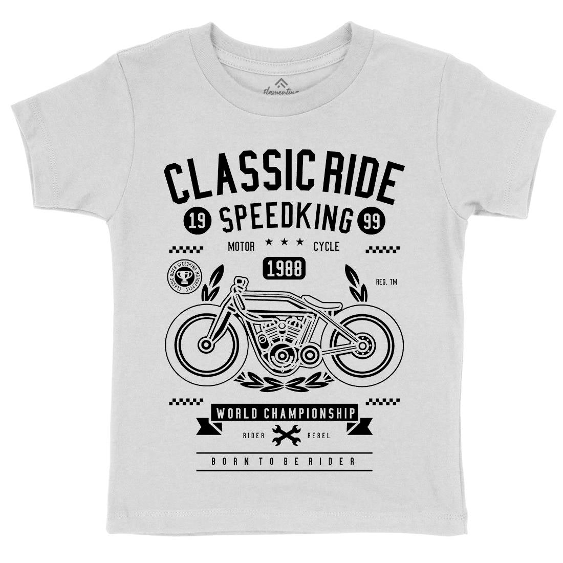 Classic Ride Kids Crew Neck T-Shirt Motorcycles B514