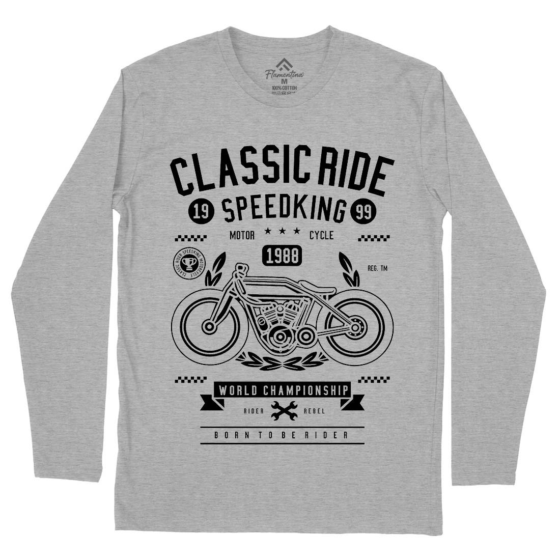 Classic Ride Mens Long Sleeve T-Shirt Motorcycles B514