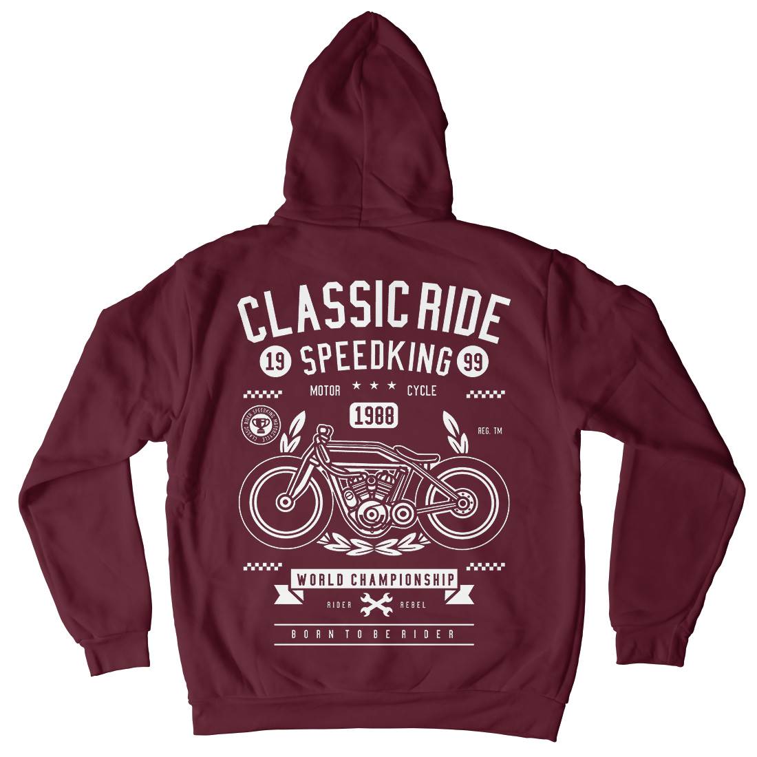Classic Ride Mens Hoodie With Pocket Motorcycles B514