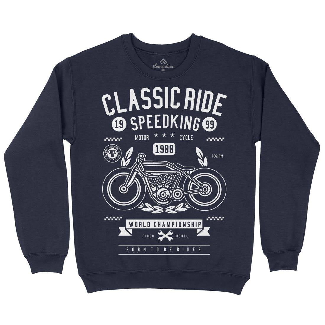 Classic Ride Kids Crew Neck Sweatshirt Motorcycles B514
