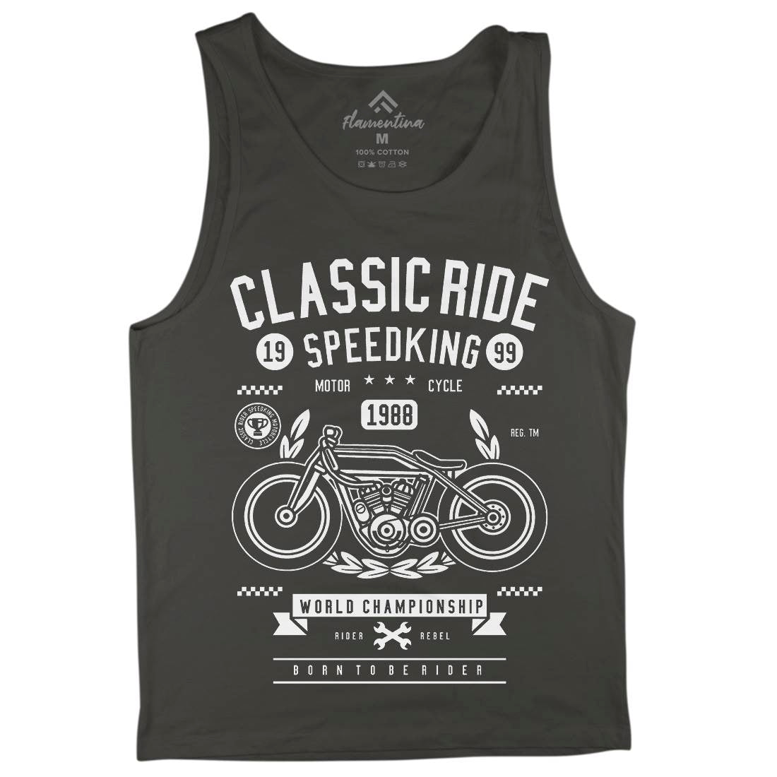 Classic Ride Mens Tank Top Vest Motorcycles B514