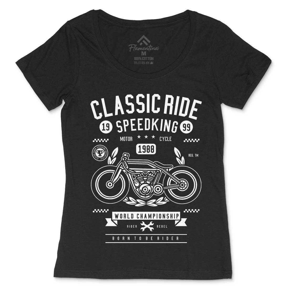 Classic Ride Womens Scoop Neck T-Shirt Motorcycles B514