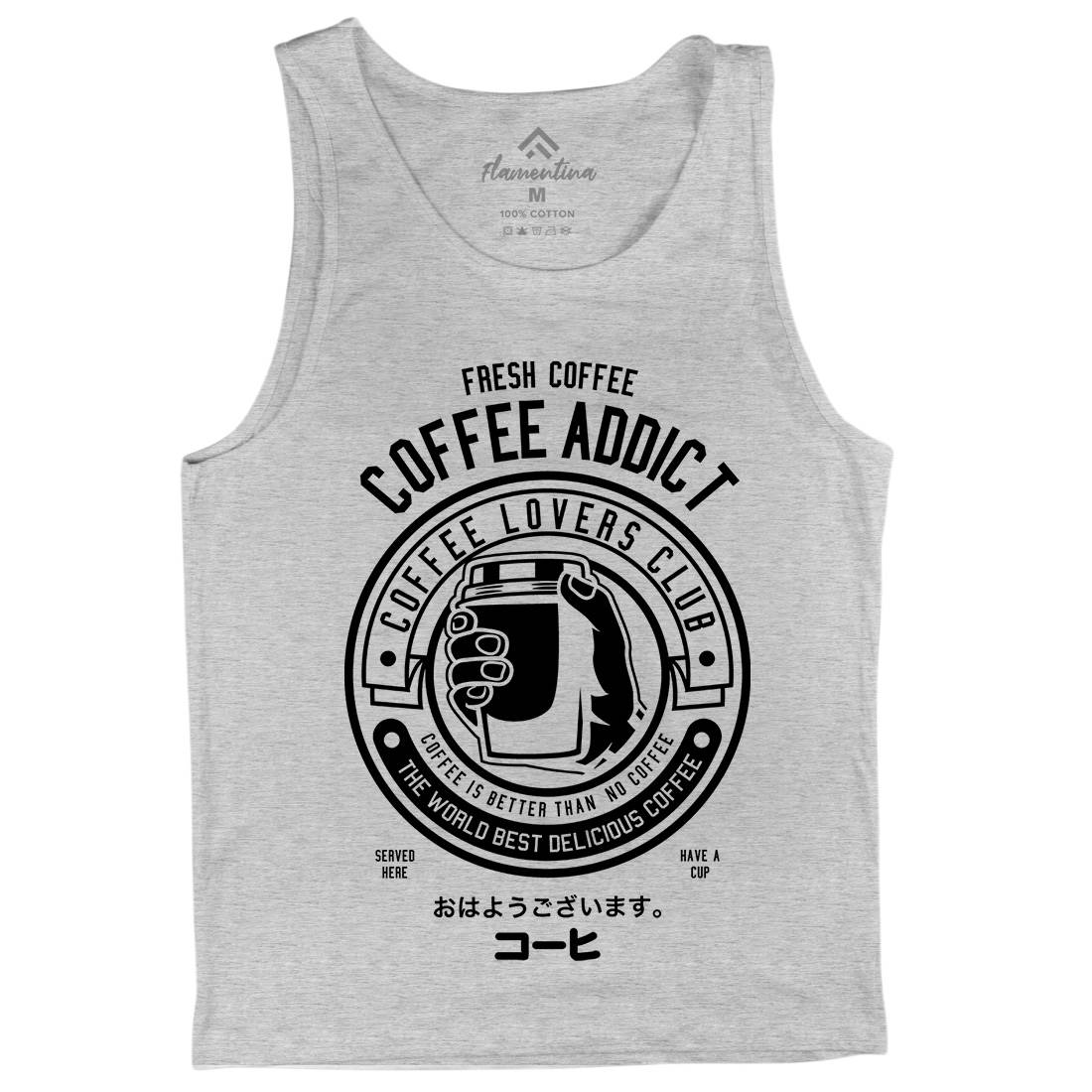 Coffee Addict Mens Tank Top Vest Drinks B515