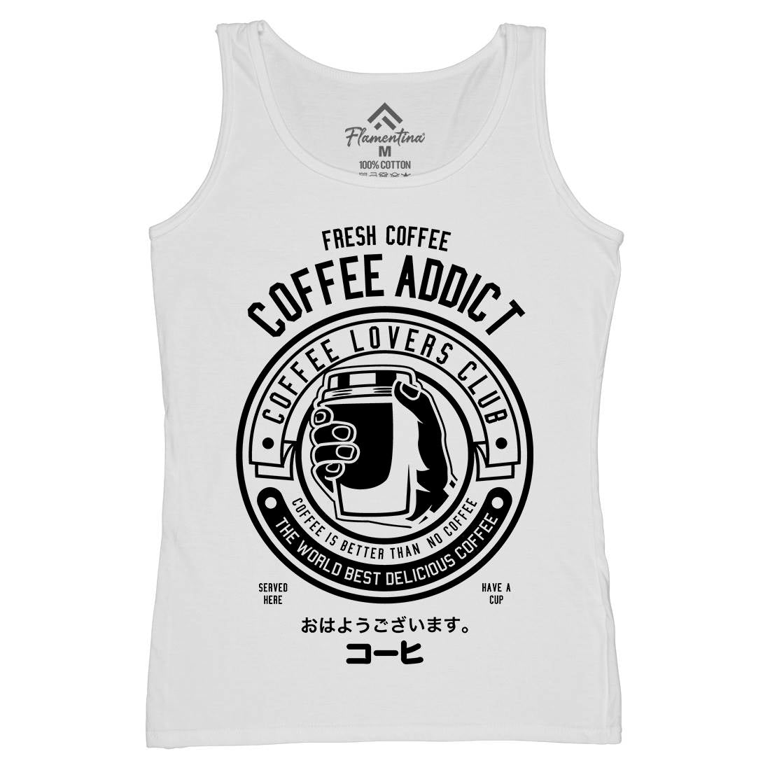Coffee Addict Womens Organic Tank Top Vest Drinks B515