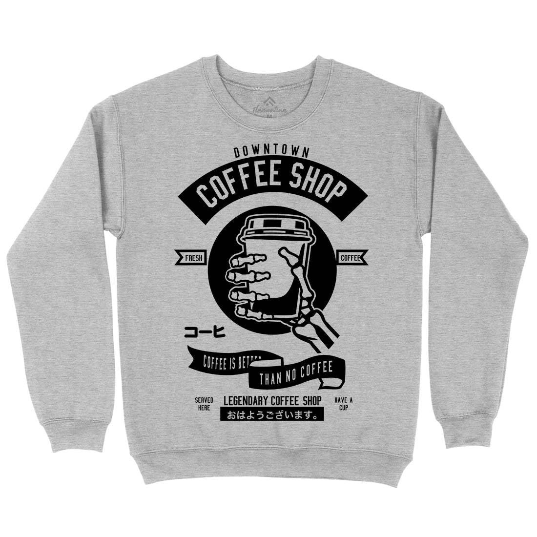 Coffee Shop Kids Crew Neck Sweatshirt Drinks B517