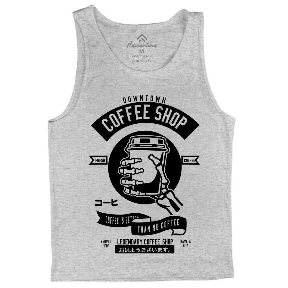 Coffee Shop Mens Tank Top Vest Drinks B517