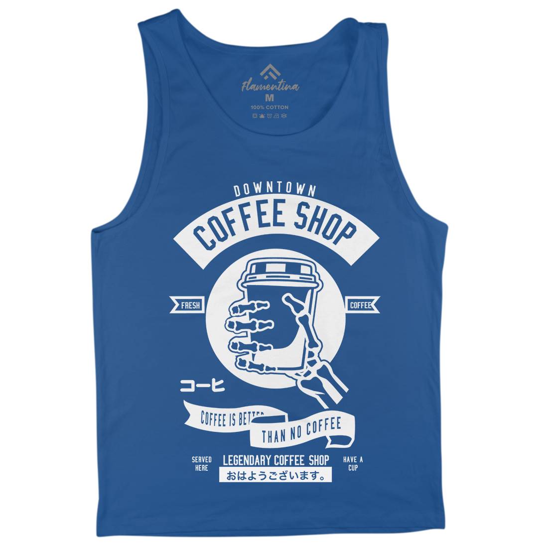 Coffee Shop Mens Tank Top Vest Drinks B517
