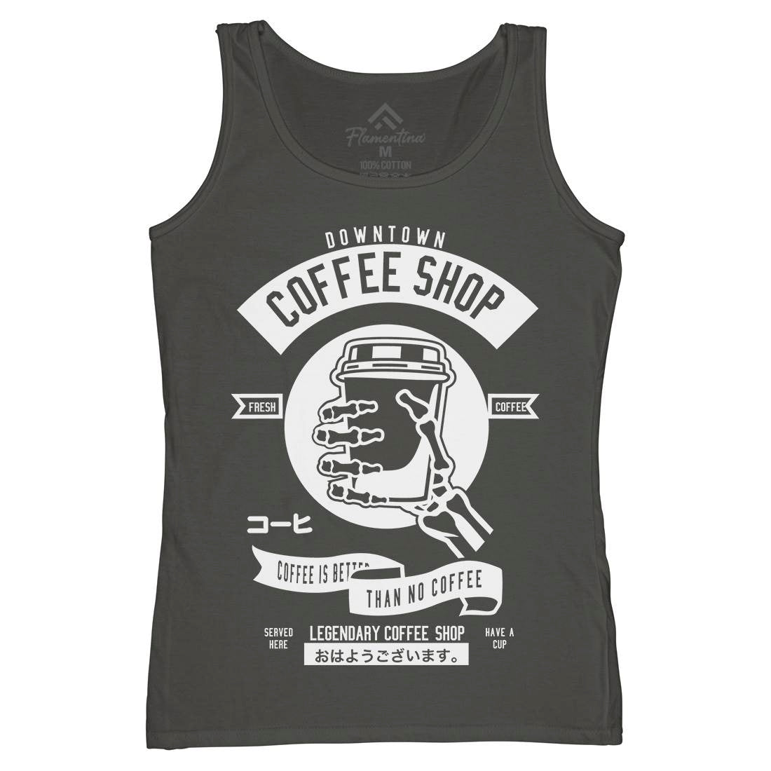 Coffee Shop Womens Organic Tank Top Vest Drinks B517