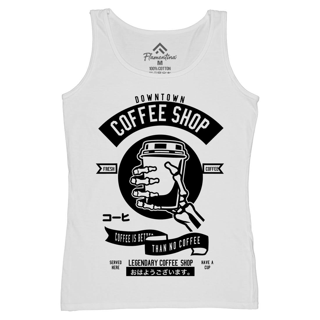 Coffee Shop Womens Organic Tank Top Vest Drinks B517