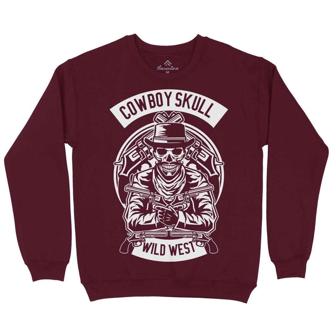 Cowboy Skull Kids Crew Neck Sweatshirt American B519