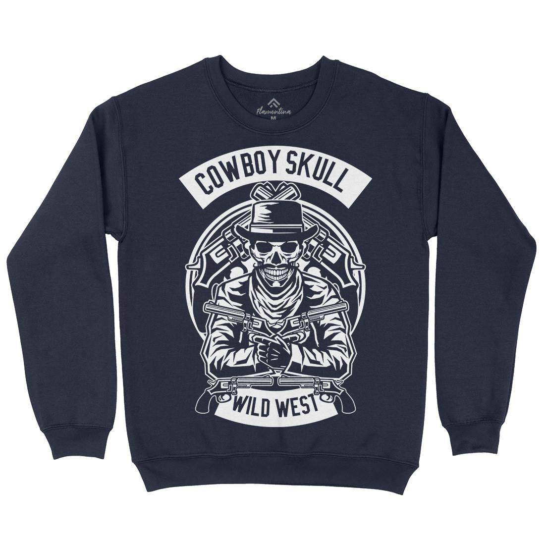Cowboy Skull Kids Crew Neck Sweatshirt American B519