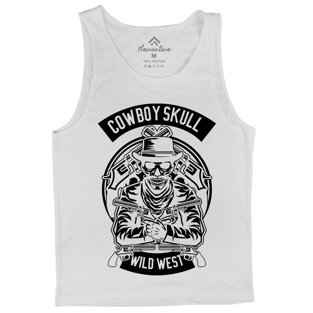 Cowboy Skull Mens Tank Top Vest American B519