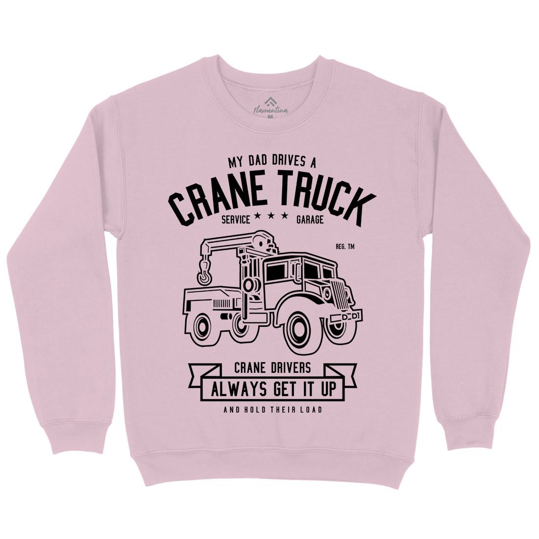 Crane Truck Kids Crew Neck Sweatshirt Vehicles B520