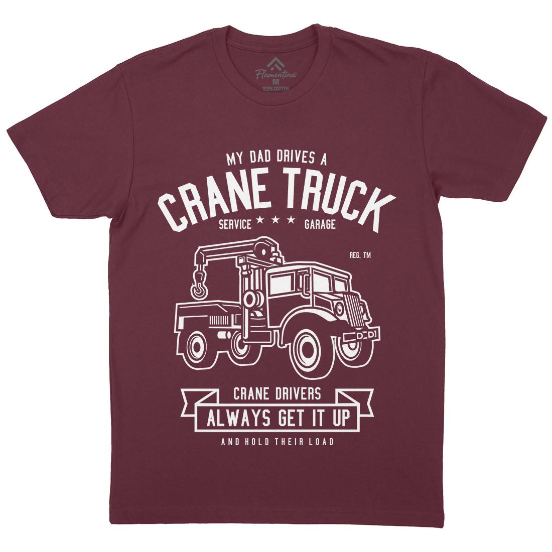 Crane Truck Mens Crew Neck T-Shirt Vehicles B520