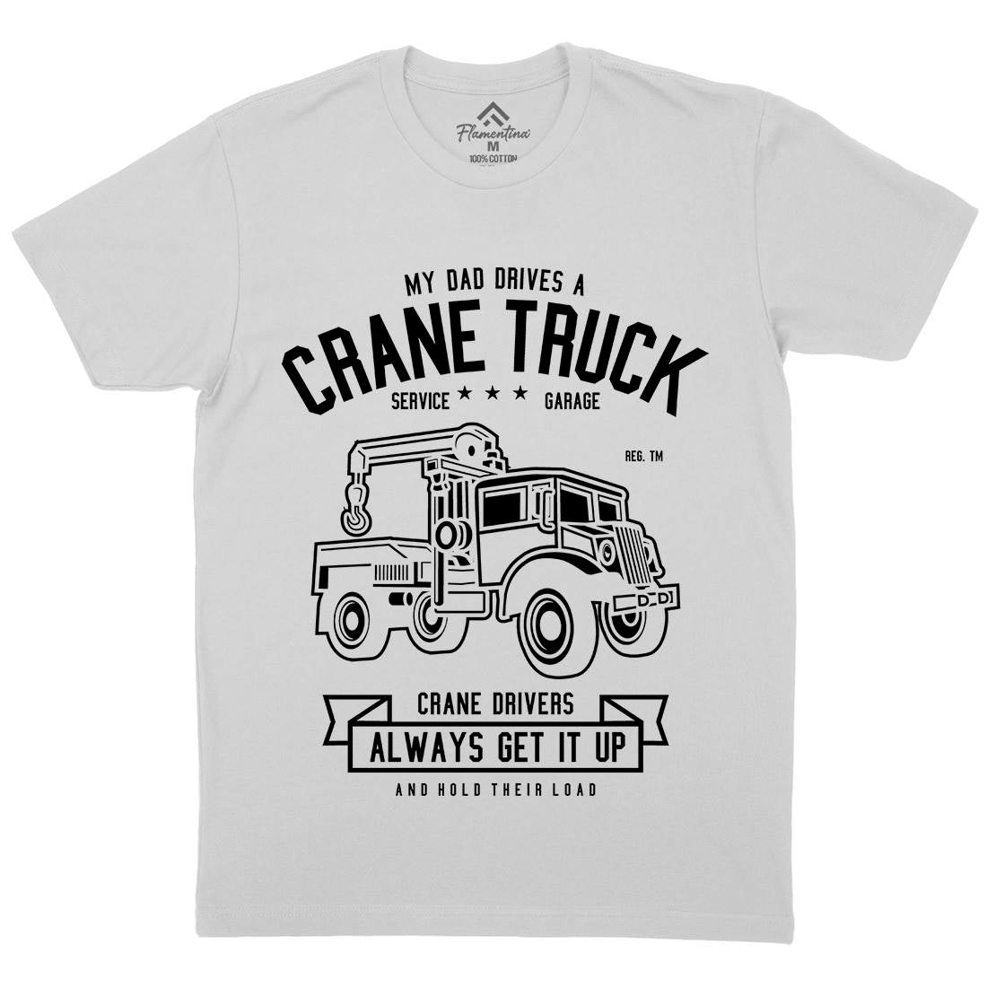 Crane Truck Mens Crew Neck T-Shirt Vehicles B520