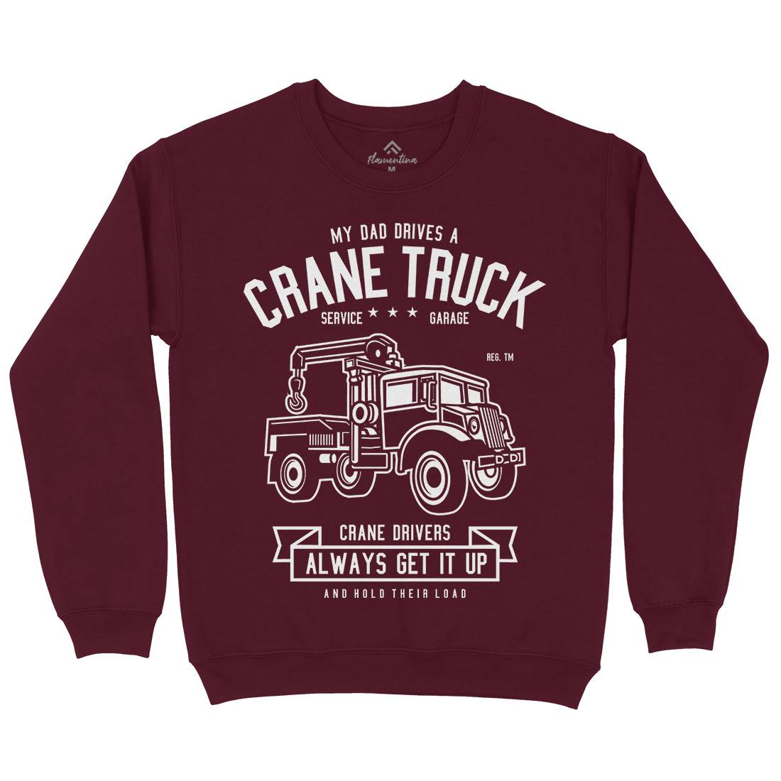 Crane Truck Mens Crew Neck Sweatshirt Vehicles B520