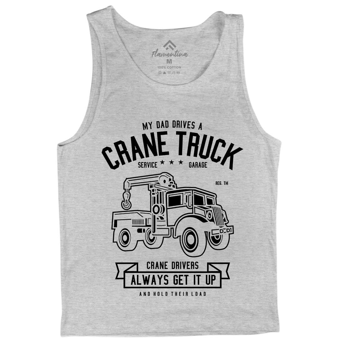 Crane Truck Mens Tank Top Vest Vehicles B520