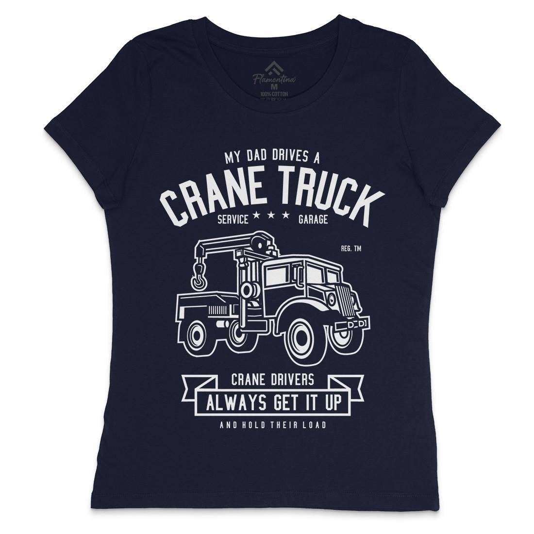 Crane Truck Womens Crew Neck T-Shirt Vehicles B520
