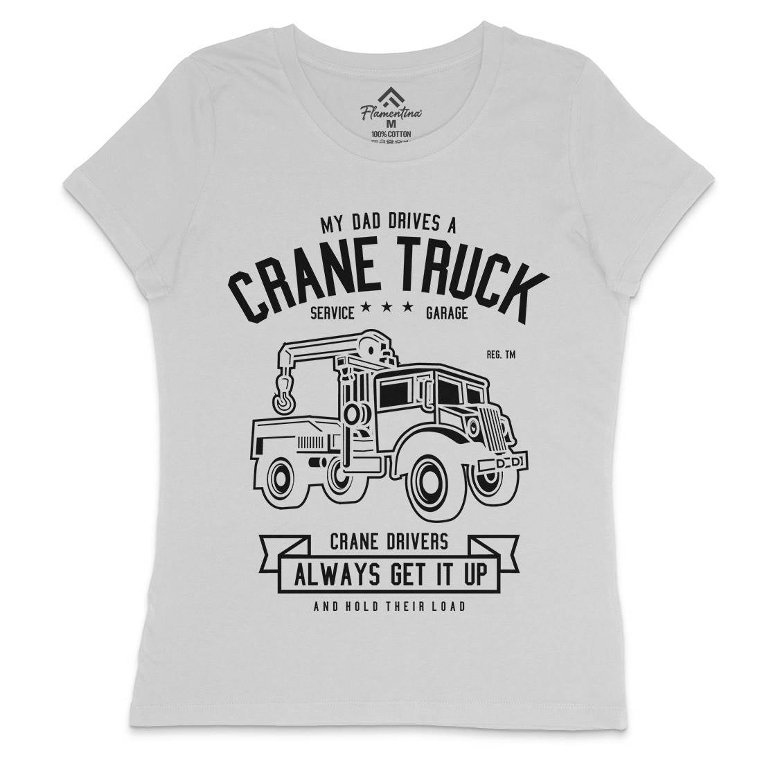 Crane Truck Womens Crew Neck T-Shirt Vehicles B520