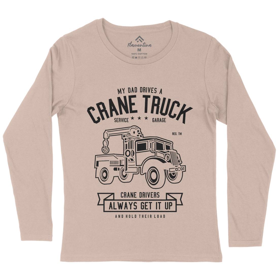 Crane Truck Womens Long Sleeve T-Shirt Vehicles B520