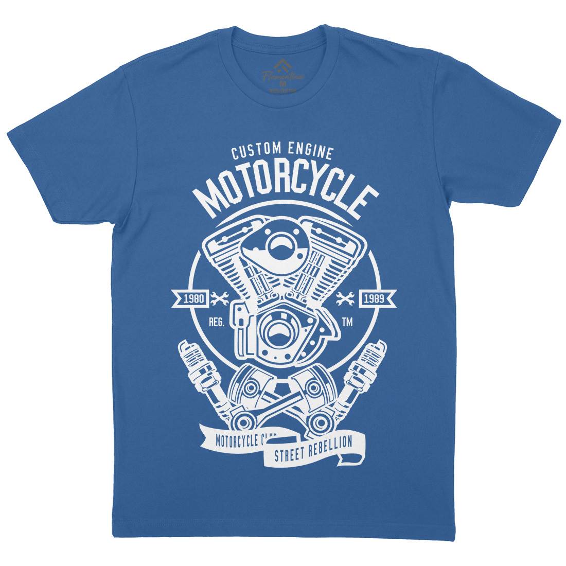 Custom Engine Mens Organic Crew Neck T-Shirt Motorcycles B522