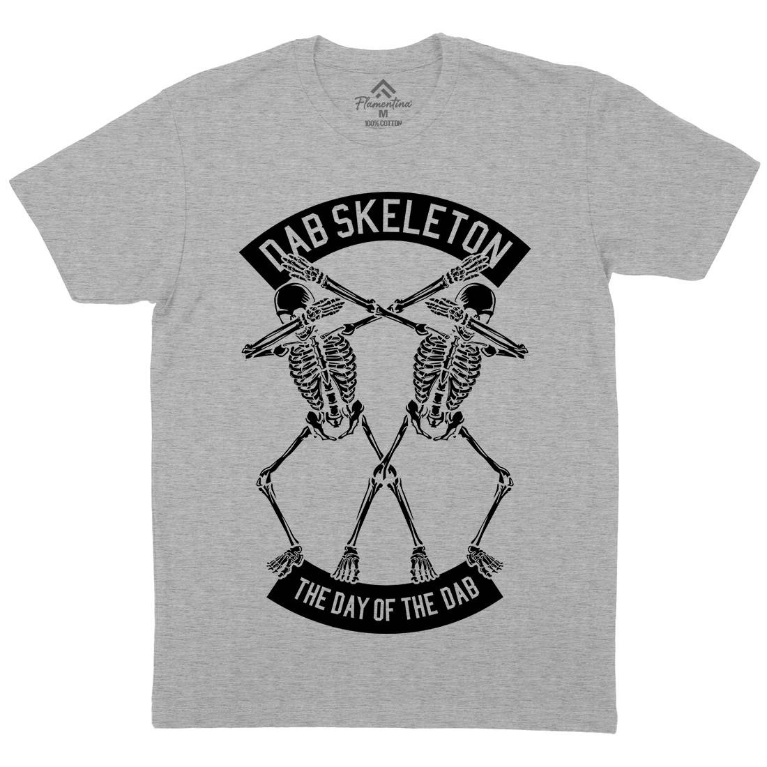 Dab Skeleton Mens Crew Neck T-Shirt Music B524