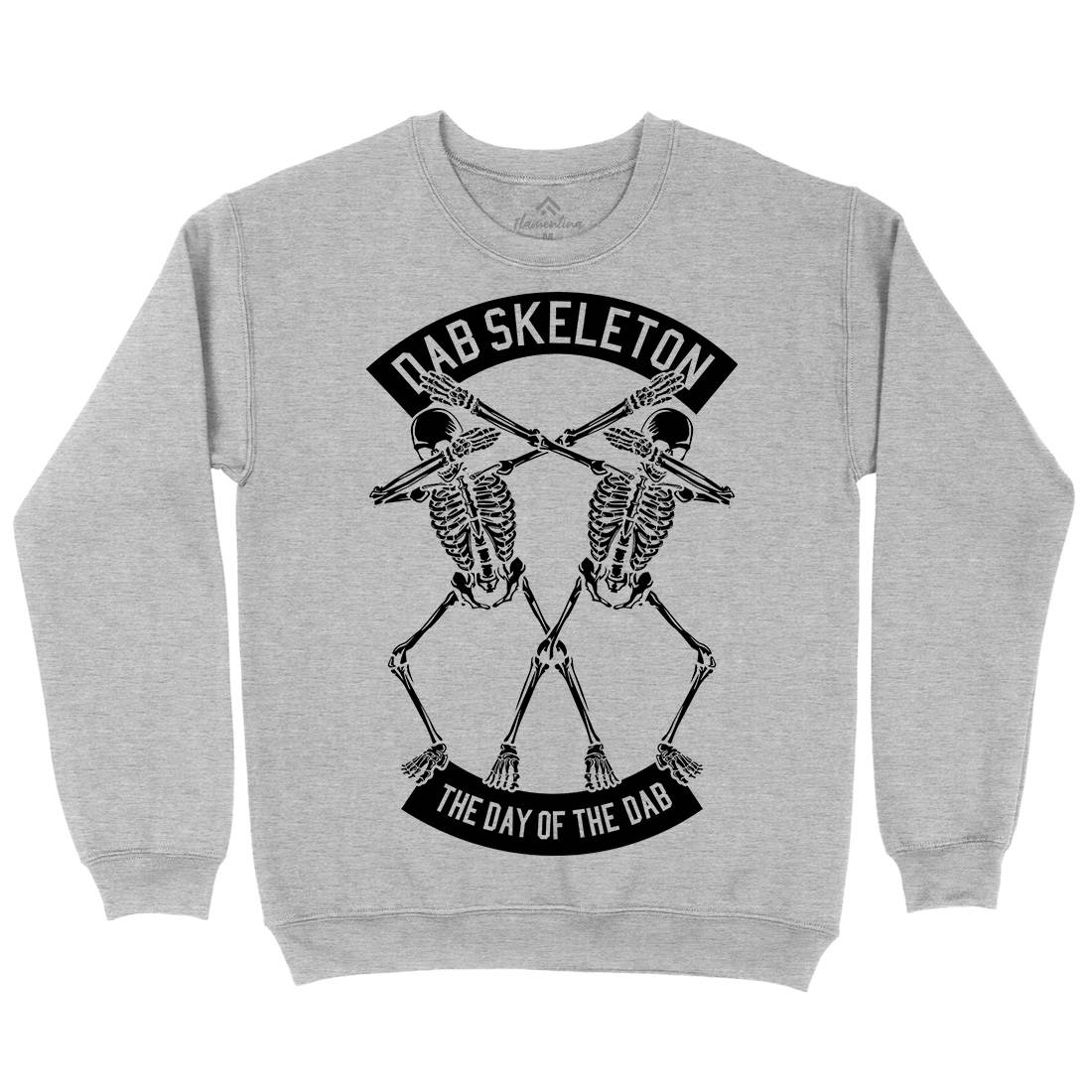 Dab Skeleton Mens Crew Neck Sweatshirt Music B524