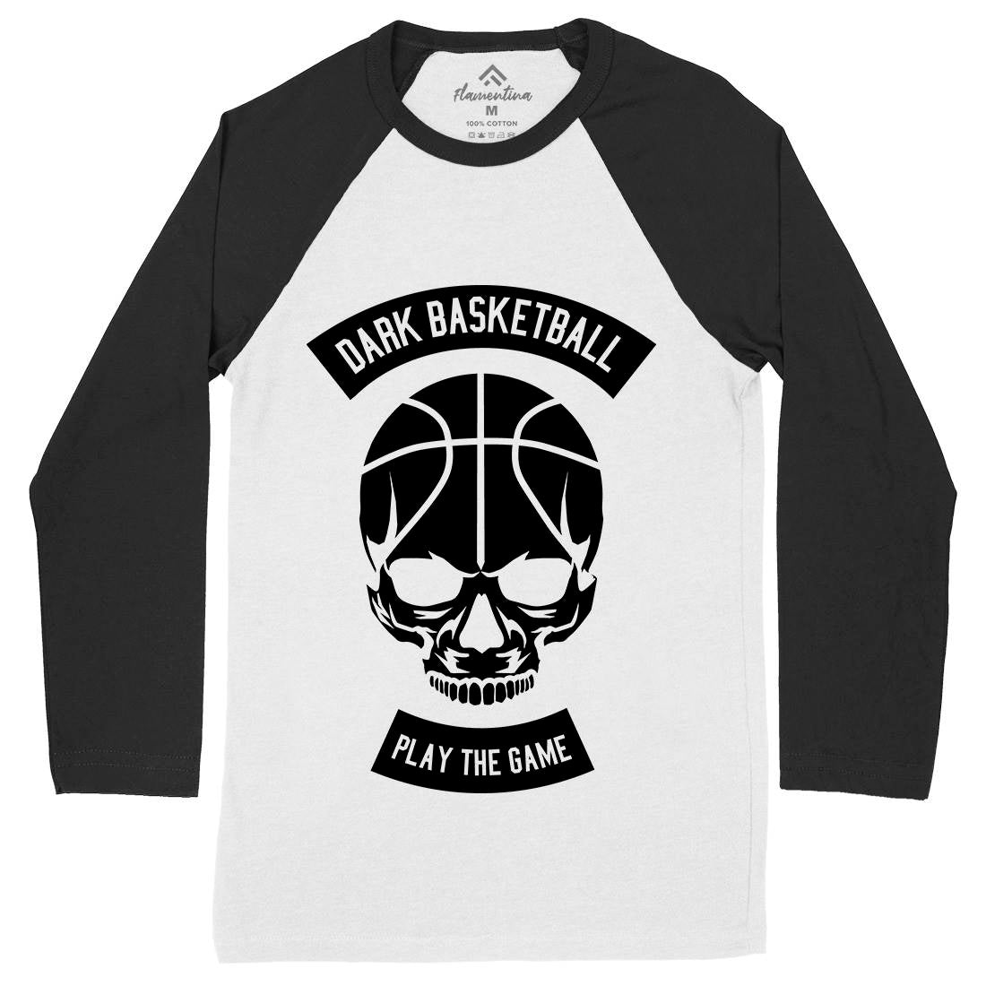 Dark Basketball Mens Long Sleeve Baseball T-Shirt Sport B525