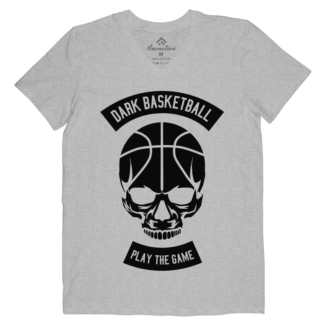 Dark Basketball Mens V-Neck T-Shirt Sport B525