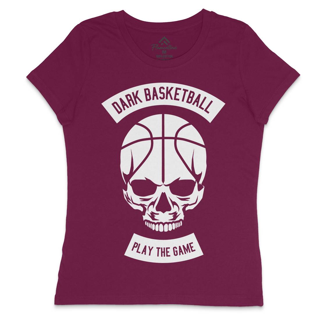 Dark Basketball Womens Crew Neck T-Shirt Sport B525