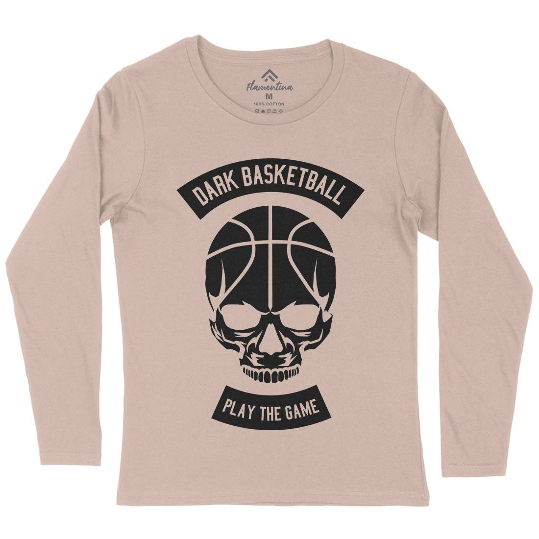 Dark Basketball Womens Long Sleeve T-Shirt Sport B525