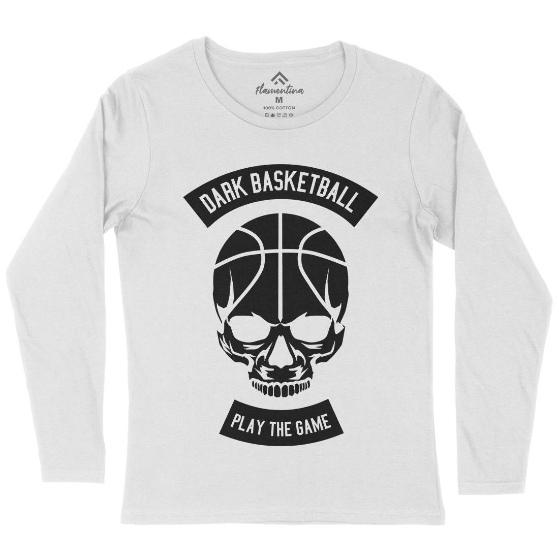 Dark Basketball Womens Long Sleeve T-Shirt Sport B525